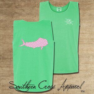 NWT Southern Cross - Chevron Mahi (pink/white) - Tank Top